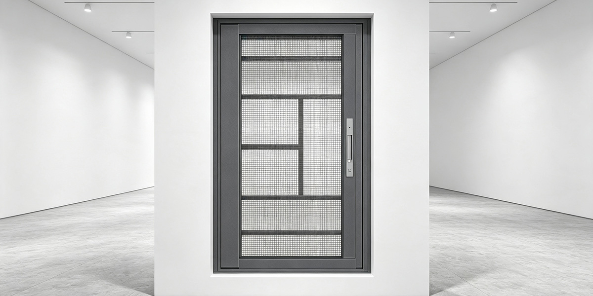 D6-32 Retractable Roller Screen Window with Protective Guardrail: Detachable Child-Safe Invisible Window Screen
